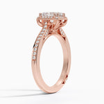 Tacori Dantela Bloom Diamond Ring Rose Gold 18k Emerald Engagement Ring