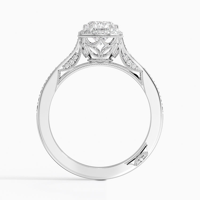 Tacori Dantela Bloom Diamond Ring Platinum Oval Engagement Ring