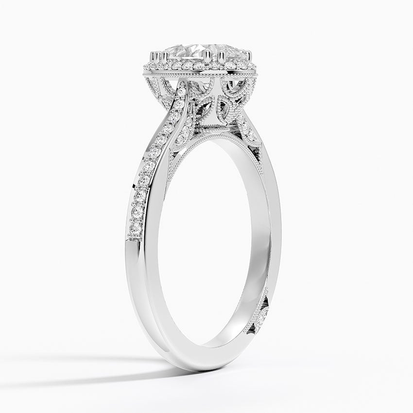 Tacori Dantela Bloom Diamond Ring Platinum Pear Engagement Ring