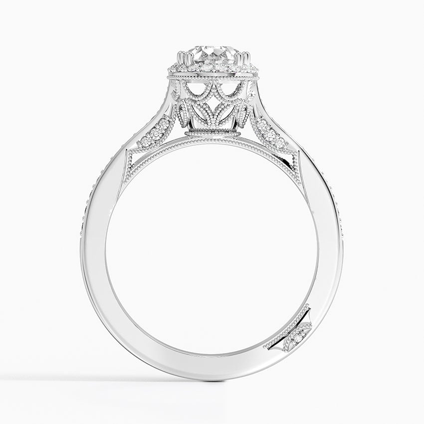 Tacori Dantela Bloom Diamond Ring Platinum Pear Engagement Ring