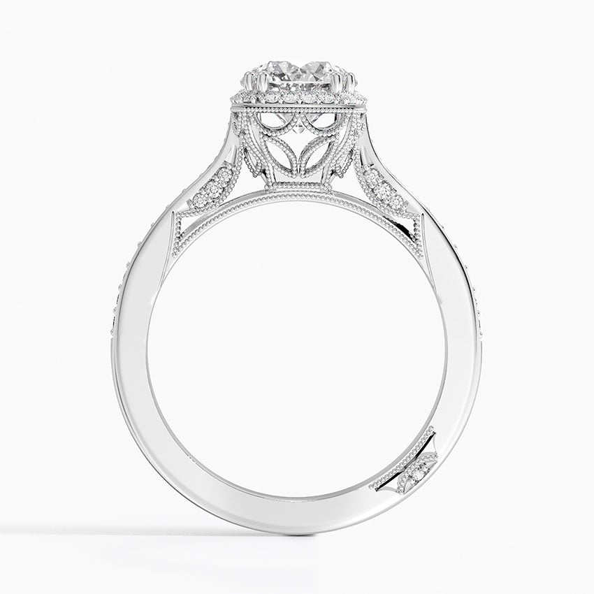Tacori Dantela Bloom Diamond Ring Platinum Round Engagement Ring
