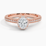 Tacori Dantela Bloom Diamond Ring Rose Gold 18k Oval Engagement Ring