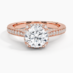 Tacori Dantela Bloom Diamond Ring Rose Gold 18k Round Engagement Ring