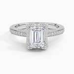 Tacori Dantela Bloom Diamond Ring Platinum Emerald Engagement Ring