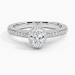 Tacori Dantela Bloom Diamond Ring Platinum Oval Engagement Ring