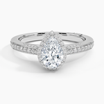 Tacori Dantela Bloom Diamond Ring Platinum Pear Engagement Ring