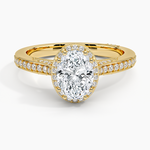 Tacori Dantela Bloom Diamond Ring Yellow Gold 18k Oval Engagement Ring