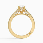 Simply Tacori Crown Diamond Ring Yellow Gold 18k Cushion Engagement Ring