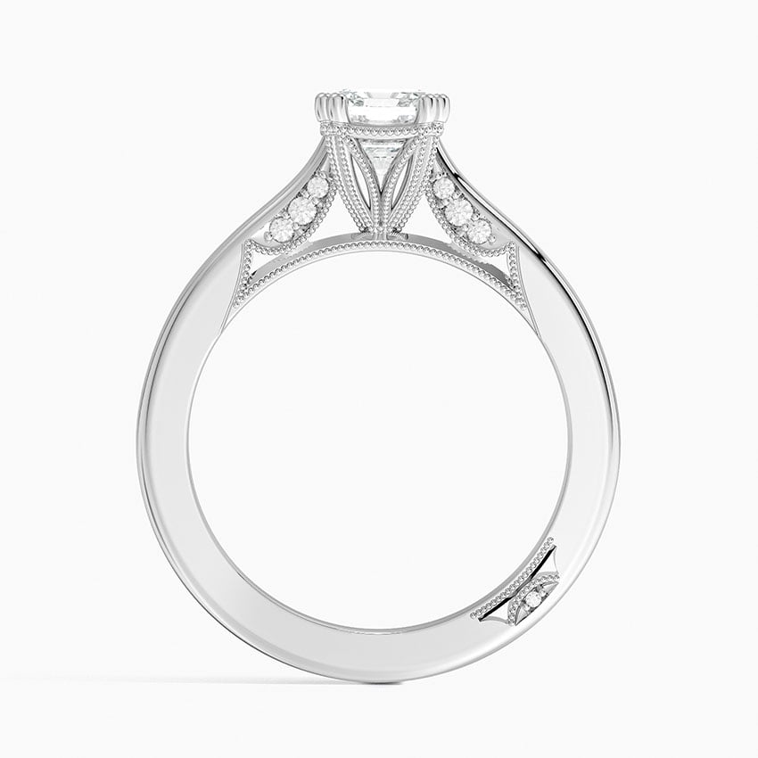 Simply Tacori Crown Diamond Ring Platinum Emerald Engagement Ring