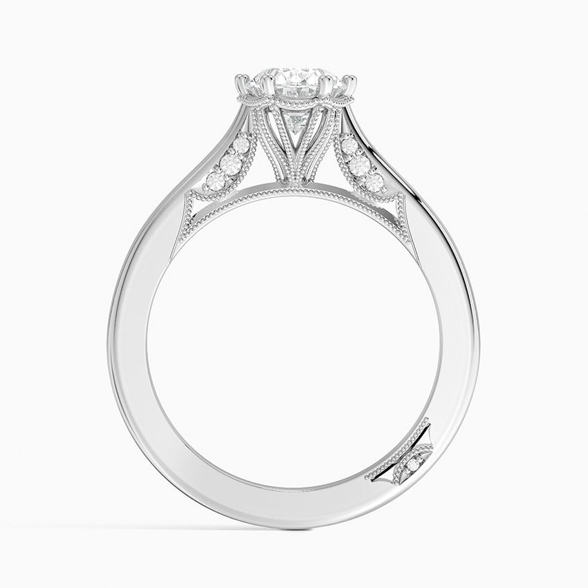 Simply Tacori Crown Diamond Ring Platinum Oval Engagement Ring