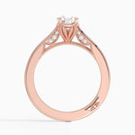 Simply Tacori Crown Diamond Ring Rose Gold 18k Pear Engagement Ring