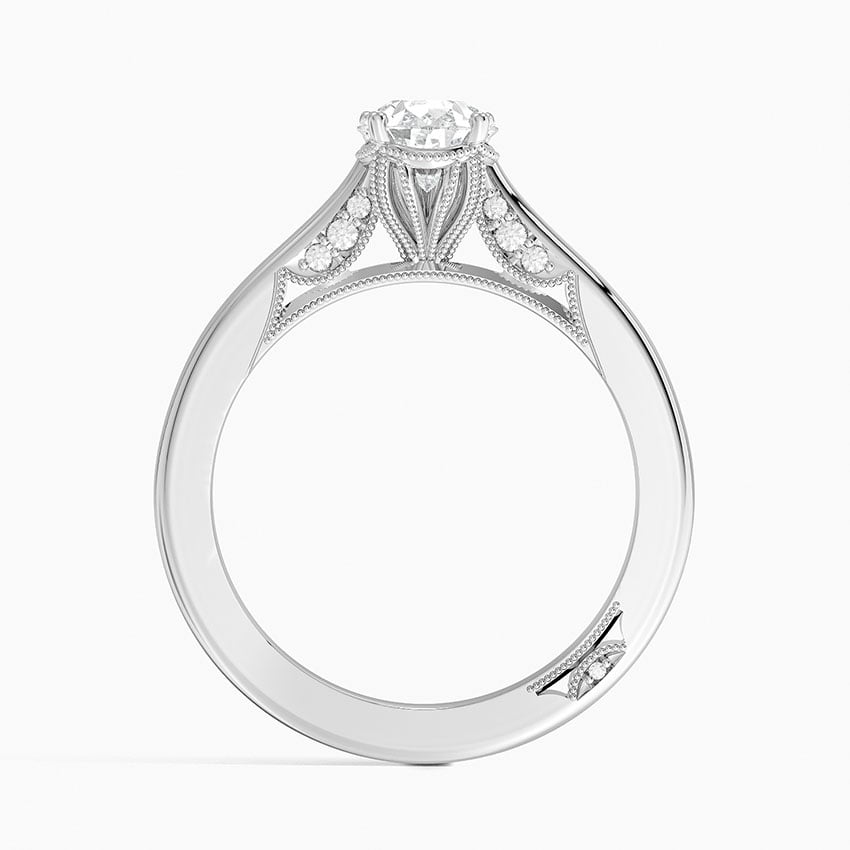 Simply Tacori Crown Diamond Ring Platinum Pear Engagement Ring