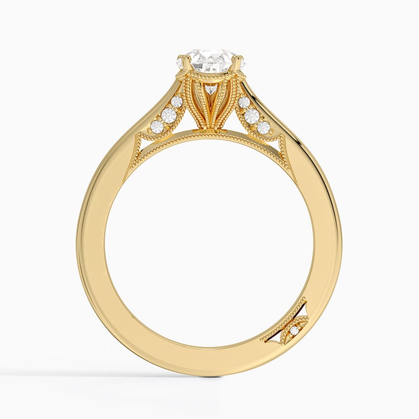 Simply Tacori Crown Diamond Ring Yellow Gold 18k Pear Engagement Ring