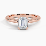 Simply Tacori Crown Diamond Ring Rose Gold 18k Emerald Engagement Ring