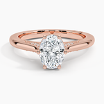 Simply Tacori Crown Diamond Ring Rose Gold 18k Oval Engagement Ring