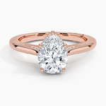 Simply Tacori Crown Diamond Ring Rose Gold 18k Pear Engagement Ring