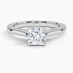 Simply Tacori Crown Diamond Ring Platinum Princess Engagement Ring