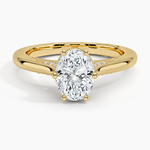 Simply Tacori Crown Diamond Ring Yellow Gold 18k Oval Engagement Ring
