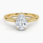 Simply Tacori Crown Diamond Ring Yellow Gold 18k Pear Engagement Ring