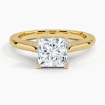 Simply Tacori Crown Diamond Ring Yellow Gold 18k Princess Engagement Ring