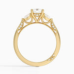 Simply Tacori Three Stone Diamond Ring (1/3 ct. tw.) Yellow Gold 18k Cushion Engagement Ring