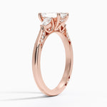 Simply Tacori Three Stone Diamond Ring (1/3 ct. tw.) Rose Gold 18k Emerald Engagement Ring