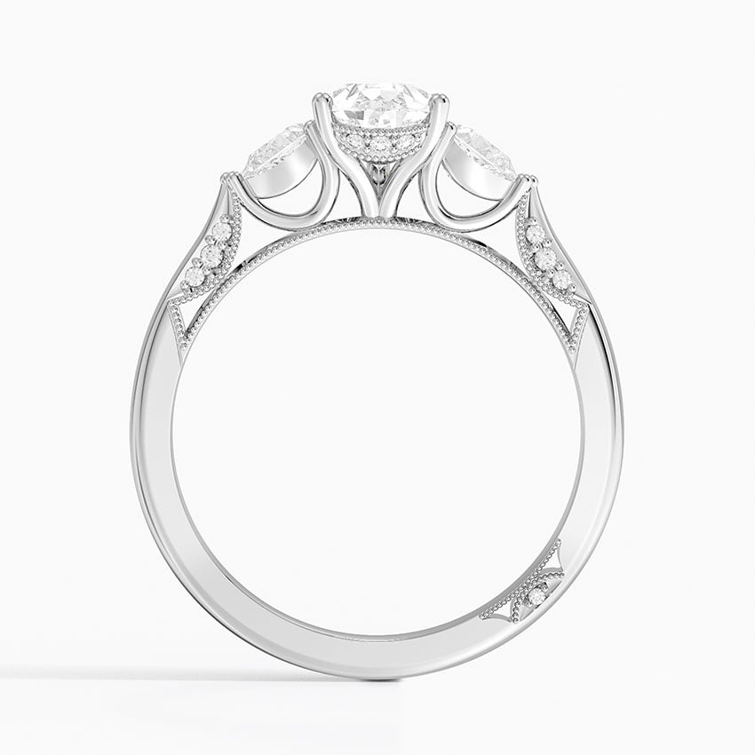 Simply Tacori Three Stone Diamond Ring (1/3 ct. tw.) Platinum Pear Engagement Ring