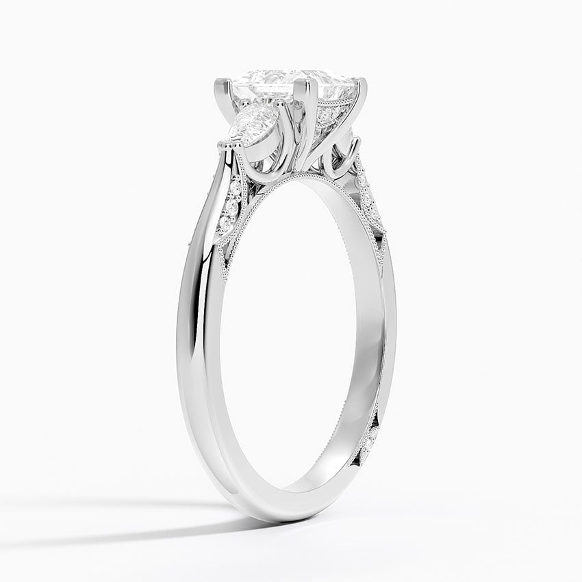 Simply Tacori Three Stone Diamond Ring (1/3 ct. tw.) Platinum Princess Engagement Ring