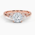 Simply Tacori Three Stone Diamond Ring (1/3 ct. tw.) Rose Gold 18k Cushion Engagement Ring