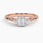 Simply Tacori Three Stone Diamond Ring (1/3 ct. tw.) Rose Gold 18k Emerald Engagement Ring