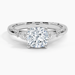 Simply Tacori Three Stone Diamond Ring (1/3 ct. tw.) Platinum Cushion Engagement Ring