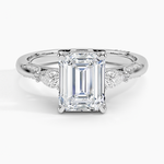 Simply Tacori Three Stone Diamond Ring (1/3 ct. tw.) Platinum Emerald Engagement Ring