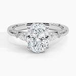 Simply Tacori Three Stone Diamond Ring (1/3 ct. tw.) Platinum Oval Engagement Ring