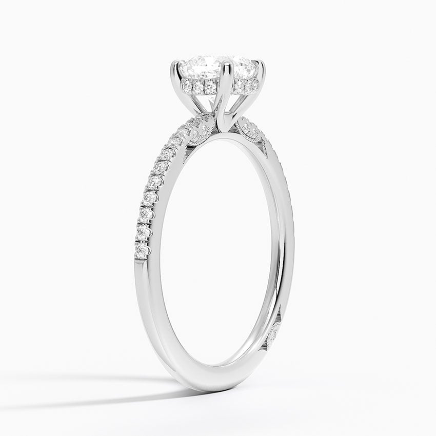 Simply Tacori Classic Diamond Ring (1/5 ct. tw.) Platinum Cushion Engagement Ring