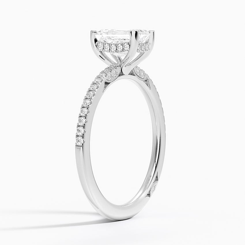 Simply Tacori Classic Diamond Ring (1/5 ct. tw.) Platinum Emerald Engagement Ring