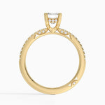 Simply Tacori Classic Diamond Ring (1/5 ct. tw.) Yellow Gold 18k Emerald Engagement Ring