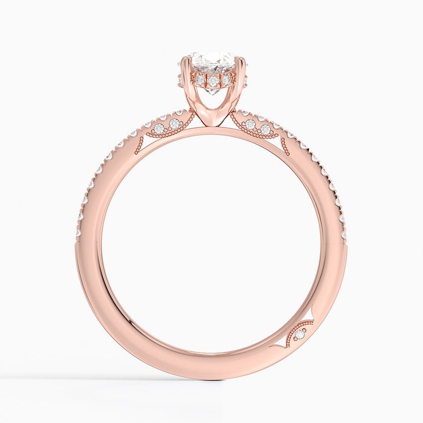 Simply Tacori Classic Diamond Ring (1/5 ct. tw.) Rose Gold 18k Oval Engagement Ring