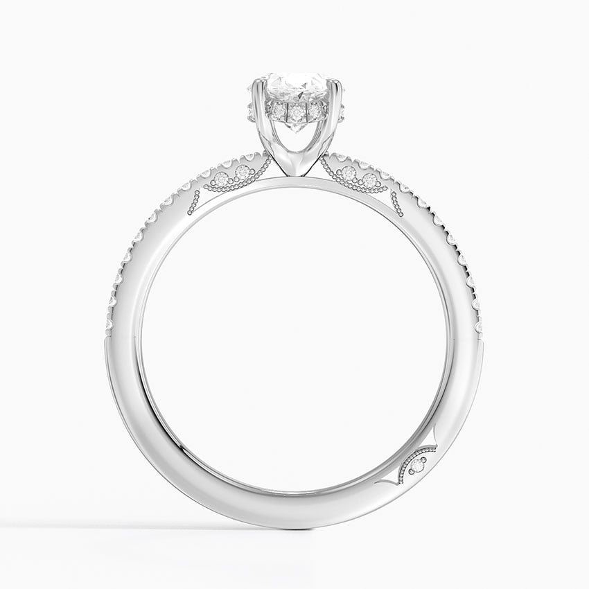 Simply Tacori Classic Diamond Ring (1/5 ct. tw.) Platinum Oval Engagement Ring