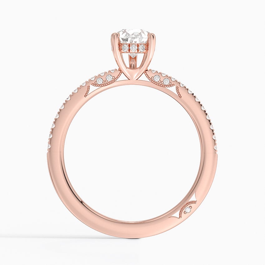Simply Tacori Classic Diamond Ring (1/5 ct. tw.) Rose Gold 18k Pear Engagement Ring