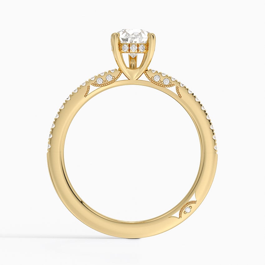 Simply Tacori Classic Diamond Ring (1/5 ct. tw.) Yellow Gold 18k Pear Engagement Ring