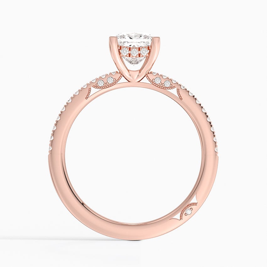 Simply Tacori Classic Diamond Ring (1/5 ct. tw.) Rose Gold 18k Princess Engagement Ring