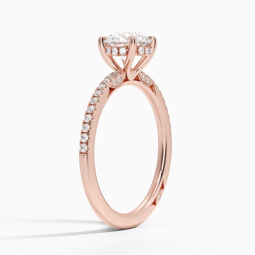 Simply Tacori Classic Diamond Ring (1/5 ct. tw.) Rose Gold 18k Round Engagement Ring