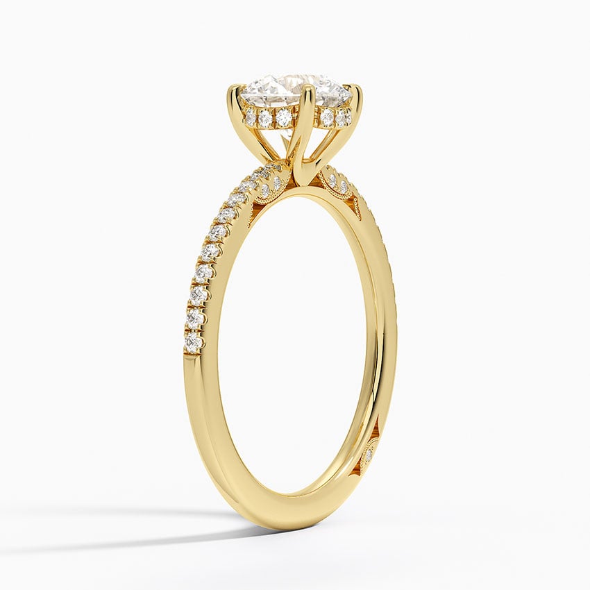 Simply Tacori Classic Diamond Ring (1/5 ct. tw.) Yellow Gold 18k Round Engagement Ring