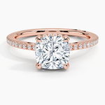 Simply Tacori Classic Diamond Ring (1/5 ct. tw.) Rose Gold 18k Cushion Engagement Ring