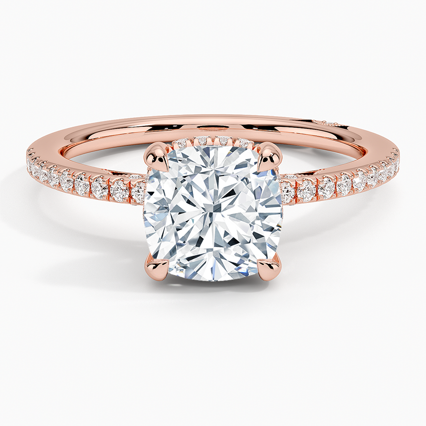 Simply Tacori Classic Diamond Ring (1/5 ct. tw.) Rose Gold 18k Cushion Engagement Ring