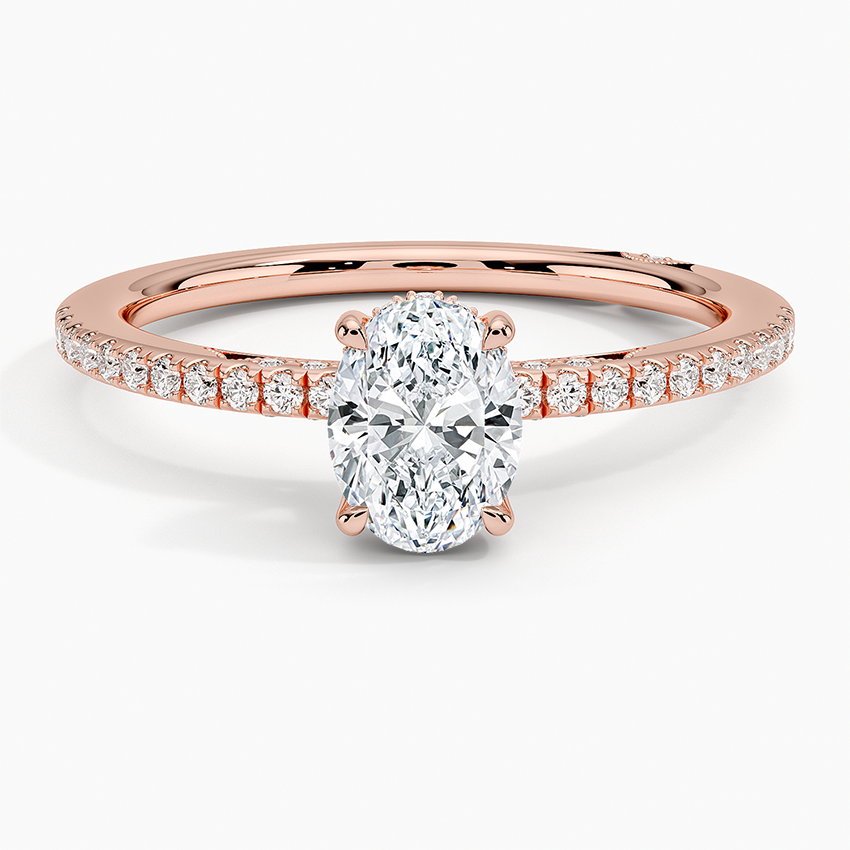 Simply Tacori Classic Diamond Ring (1/5 ct. tw.) Rose Gold 18k Oval Engagement Ring