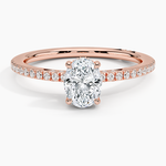 Simply Tacori Classic Diamond Ring (1/5 ct. tw.) Rose Gold 18k Oval Engagement Ring