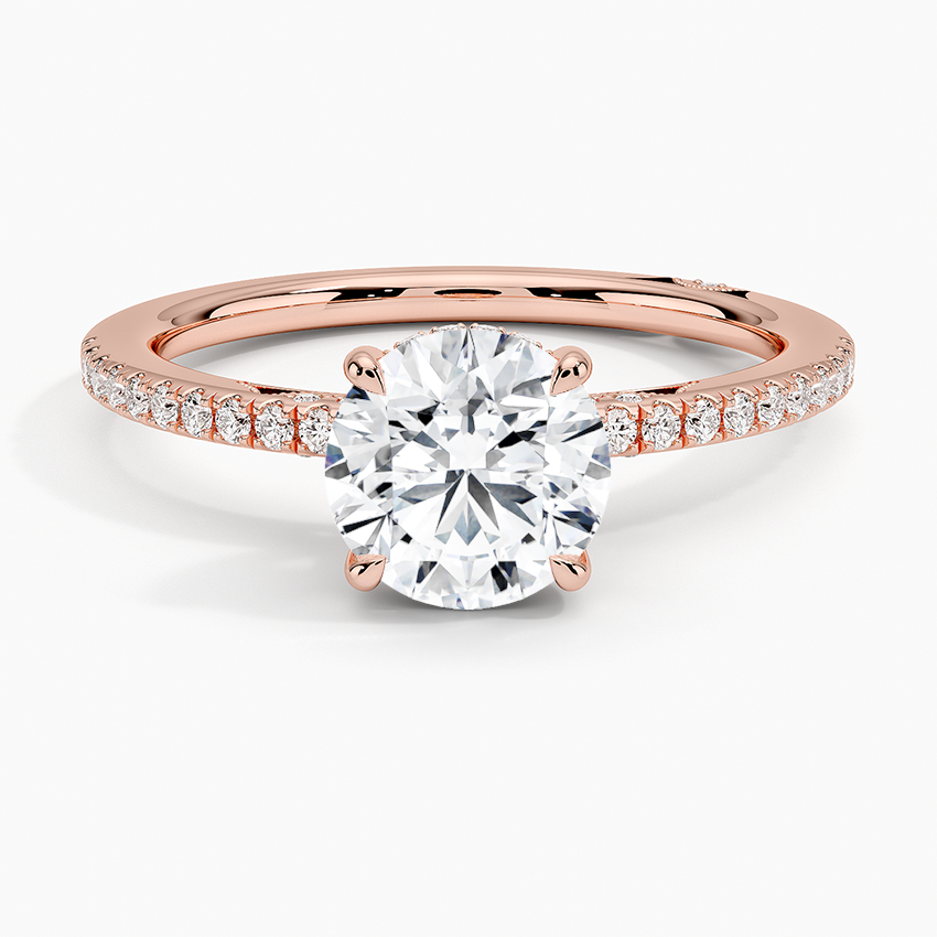 Simply Tacori Classic Diamond Ring (1/5 ct. tw.) Rose Gold 18k Round Engagement Ring