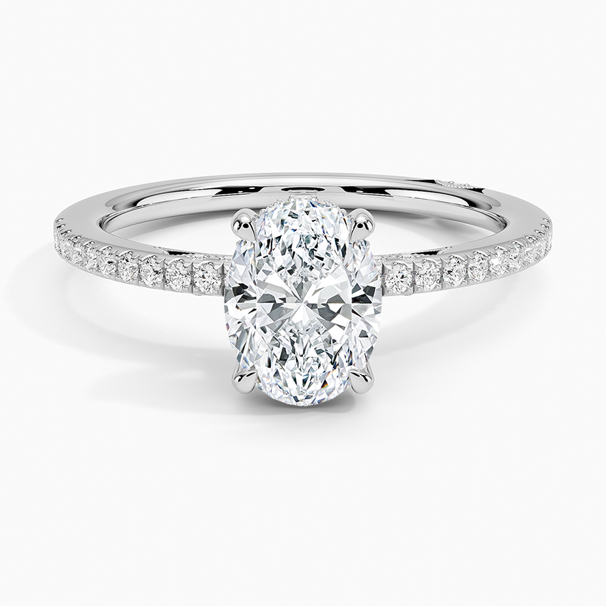 Simply Tacori Classic Diamond Ring (1/5 ct. tw.) Platinum Oval Engagement Ring