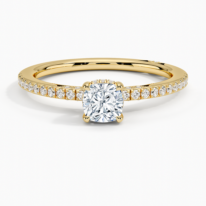 Simply Tacori Classic Diamond Ring (1/5 ct. tw.) Yellow Gold 18k Cushion Engagement Ring